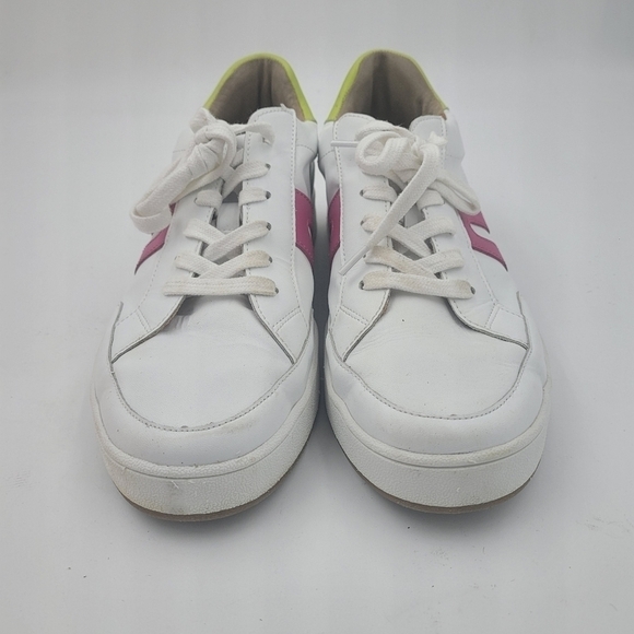 Lucky Brand Women's White Pink Lime Accent Hinta Comfort Sneakers Size 9.5 - Picture 3 of 10